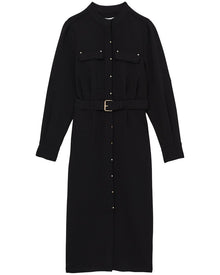 Reiss | Womens | REISS Isla Belted Shirtdress | Black