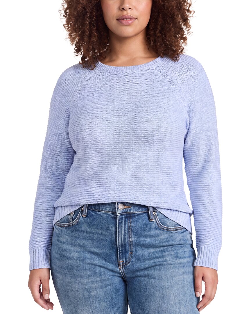 EILEEN FISHER | Womens | Plus Linen-Blend Crewneck Sweater | Blue
