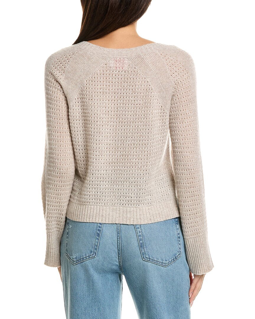 Brodie Cashmere | Womens | Natalie Deep V 100% Cashmere Cardigan | Brown