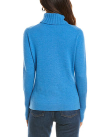 Forte Cashmere | Womens | Chunky Trim Turtleneck 100% Cashmere Sweater | Purple
