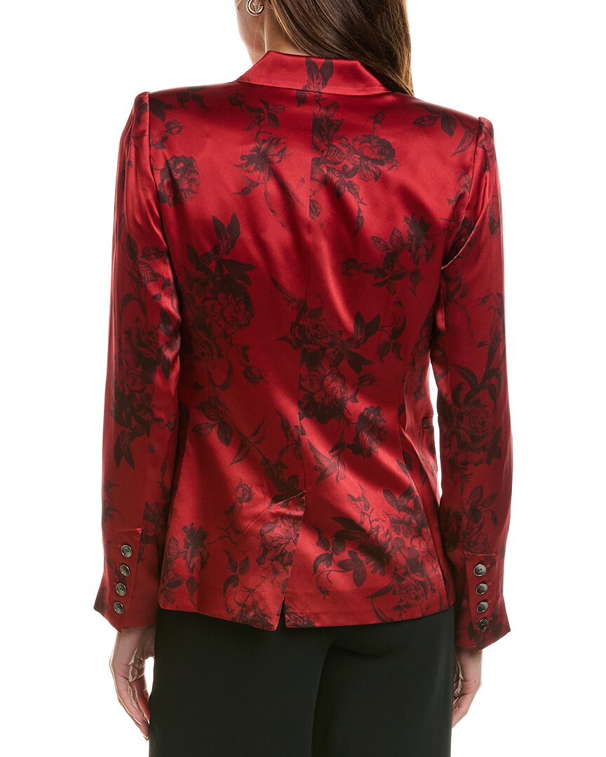 L'AGENCE | Womens | Colin Silk Blazer | red multi