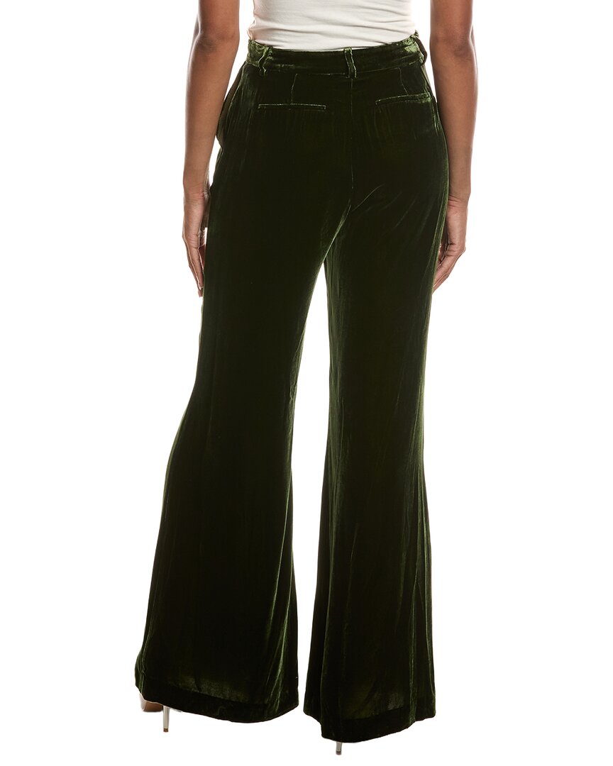 L'AGENCE | Womens | Pilar Silk-Blend Wide Leg Pant | Green