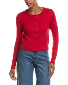 Velvet by Graham & Spencer | Womens | Violette Lux Cashmere-Blend Cardigan | Red