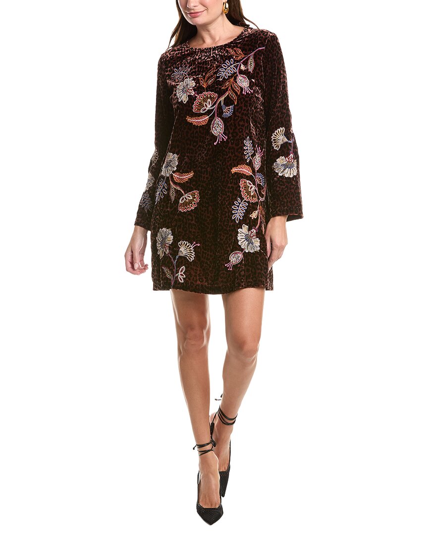 Johnny Was | Womens | Kimono Sleeve Swing Dress | Brown