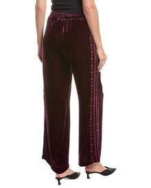 Johnny Was | Womens | Velvet Silk-Blend Pant | Purple