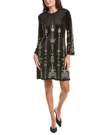 Johnny Was | Womens | Bounce Velour Kimono Sleeve Mini Dress | Black