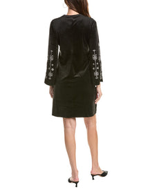 Johnny Was | Womens | Bounce Velour Kimono Sleeve Mini Dress | Black