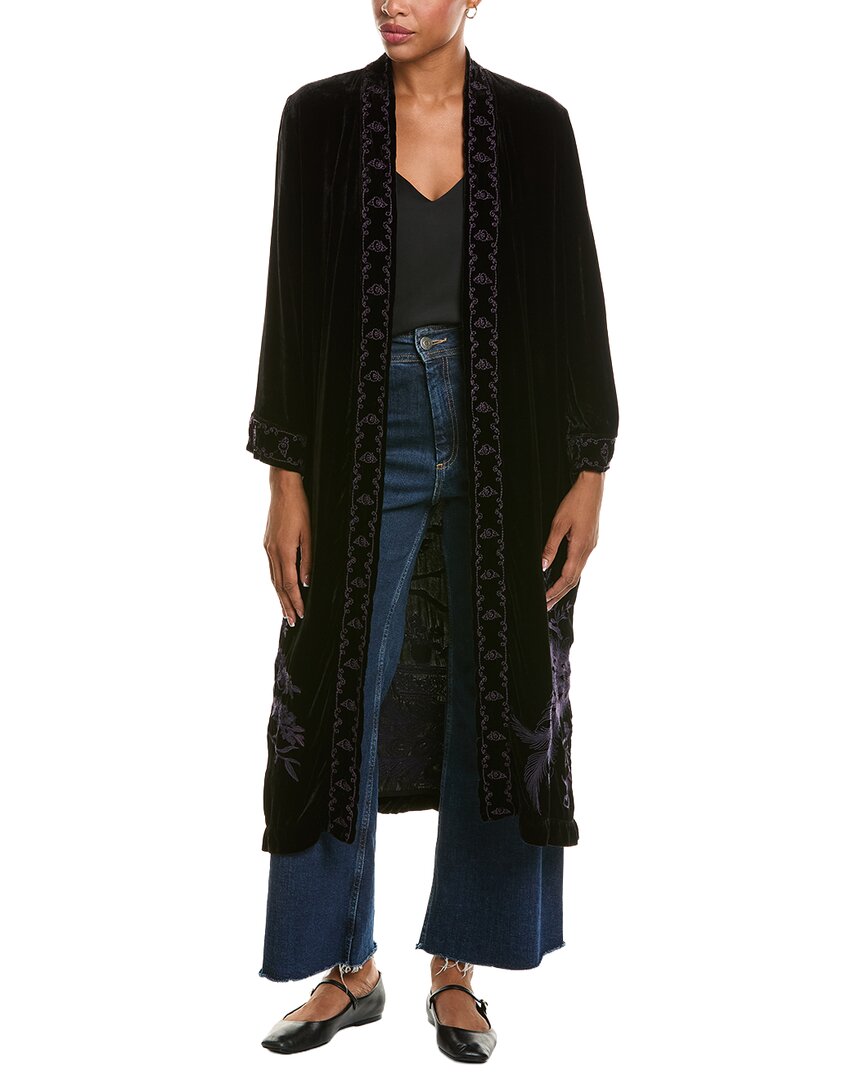 Johnny Was | Womens | Velvet Kimono Coat | Black