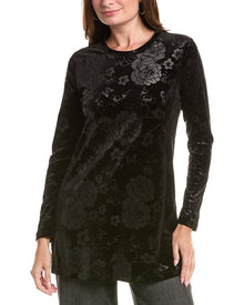 Johnny Was | Womens | Embossed Stretch Velvet Tunic | Black