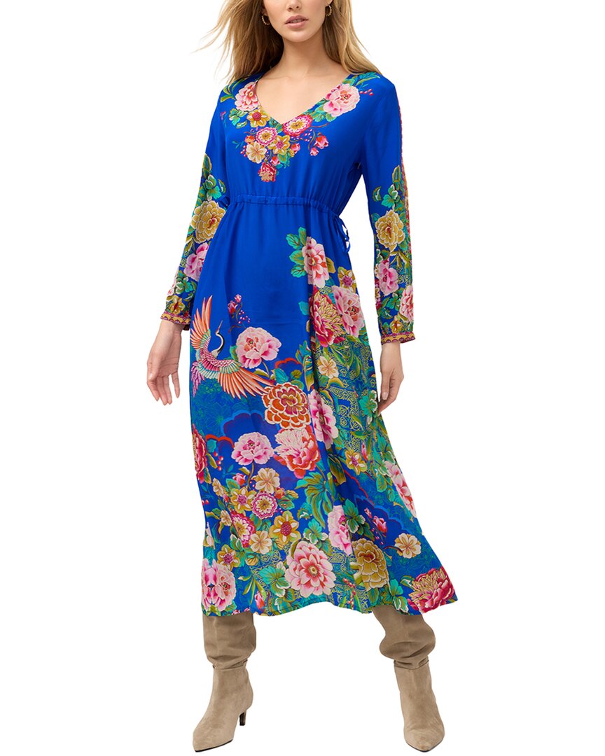 Johnny Was | Womens | Tieni Silk Maxi Dress | blue multi