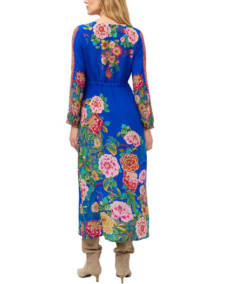 Johnny Was | Womens | Tieni Silk Maxi Dress | blue multi