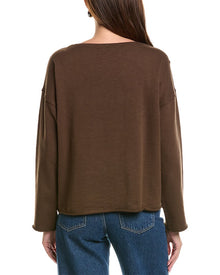 EILEEN FISHER | Womens | Bateau Neck Boxy Top | White