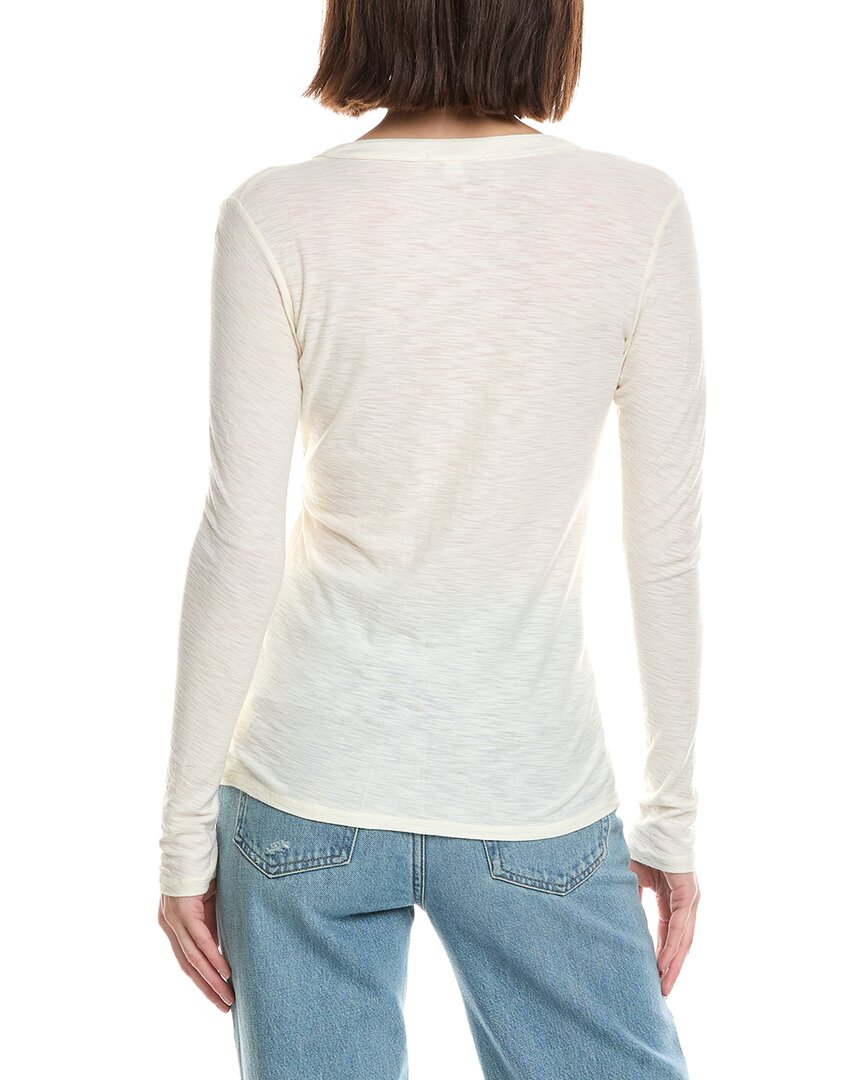 James Perse | Womens | Henley Top | Yellow