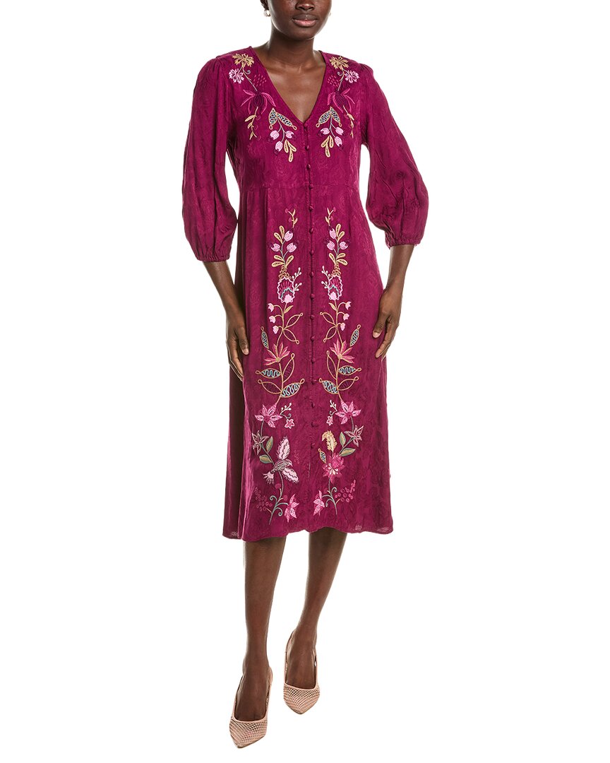 Johnny Was | Womens | Button Front Dress | Purple