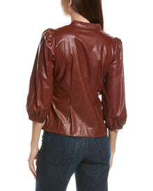 tyler boe | Womens | Penny Vegan Leather Top | Red