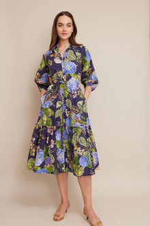 Hutton Dress | Avery Floral Evening Blue