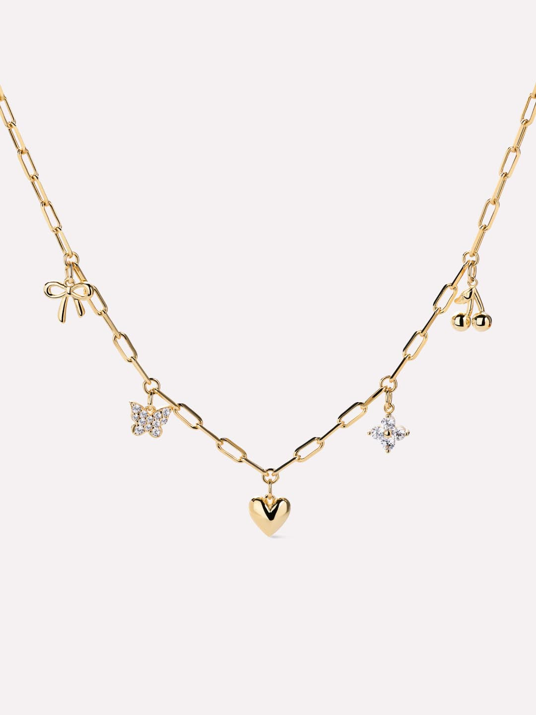 The Everyday Charm Necklace | 14K Gold on Brass | Cubic Zirconia