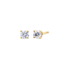 14K Gold / 0.50 CT Lab Grown Diamond Solitaire Four Prong Stud Earring 14K - Adina's Jewels