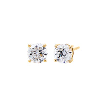 14K Gold / 1.5 CT Lab Grown Diamond Solitaire Four Prong Stud Earring 14K - Adina's Jewels