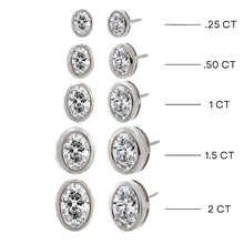  Lab Grown Diamond Oval Bezel Stud Earring 14K - Adina's Jewels