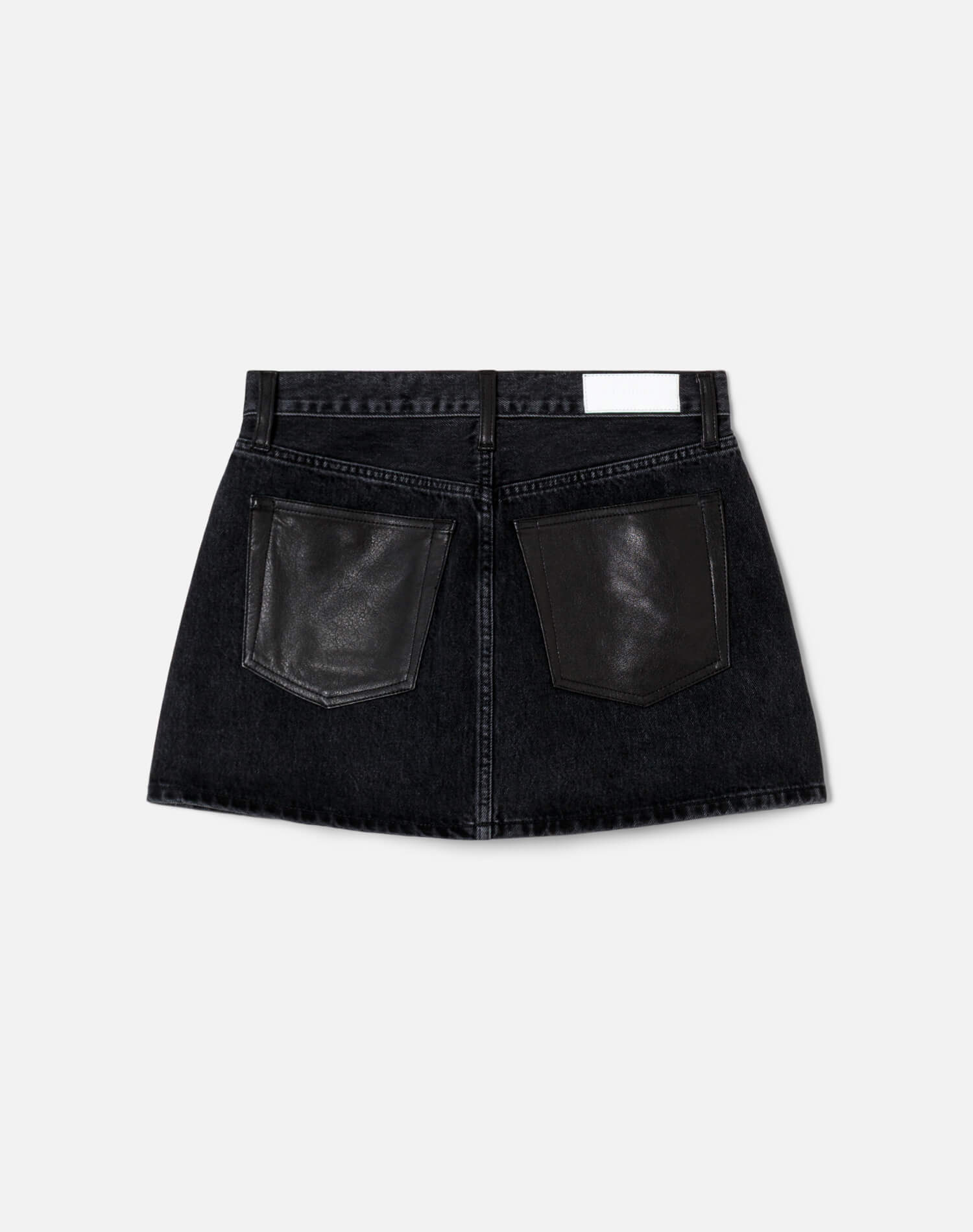 Womens | Aline Classic Skirt | Back To Black Leather