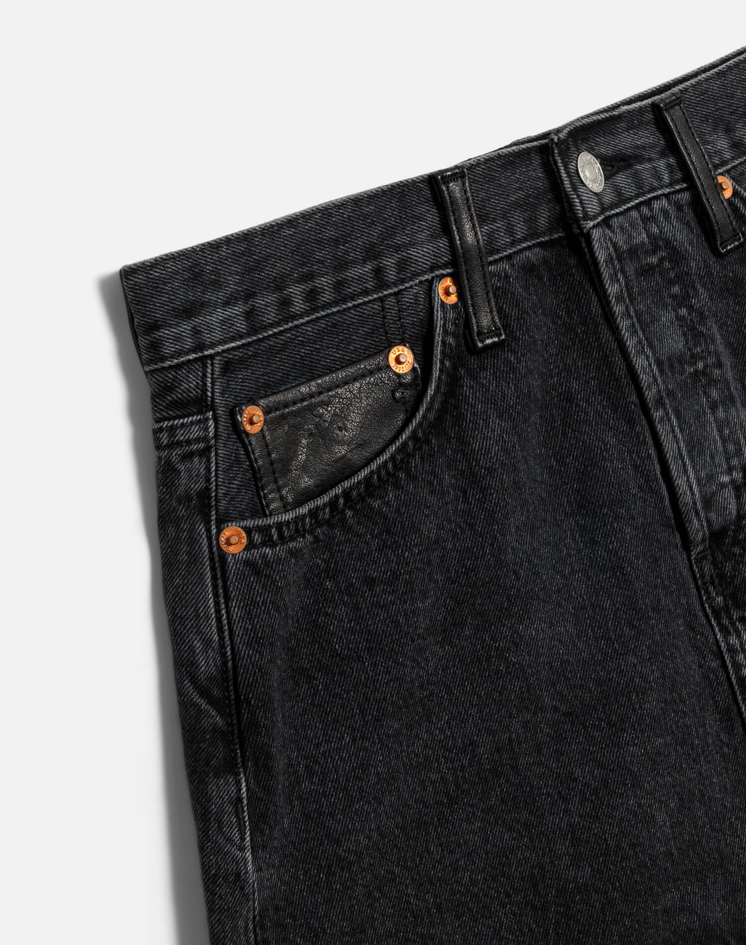 Womens | Aline Classic Skirt | Back To Black Leather