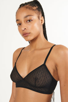Betty Triangle Soft Bra | Black