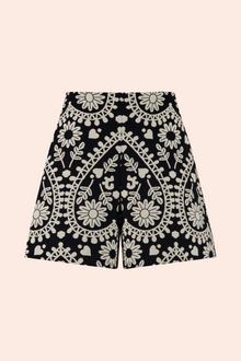 Floral Jacquard Short | Black Multi