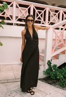 The Dolly Halter Dress | Amarone Brown