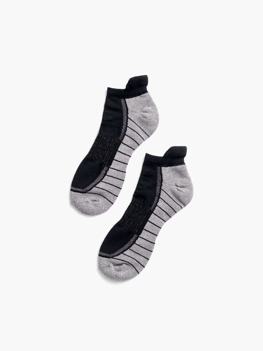 Atlas Ankle Sock - Black/Light Grey