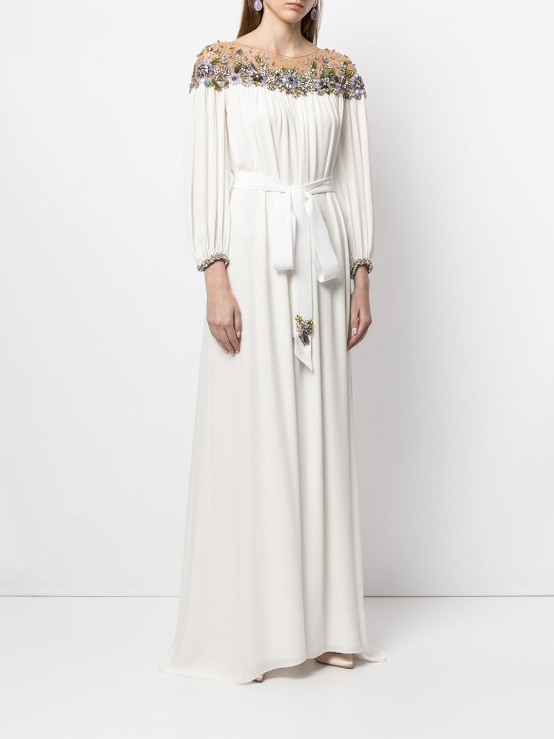 Embellished Caftan Gown Marchesa
