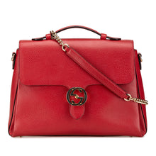 Gucci | Pre-Owned Medium Dollar Calf Interlocking G Satchel | Red