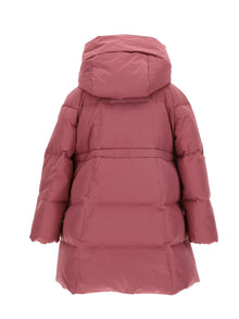 Girls | Hooded Technical Down Jacket | Blush Rose