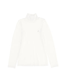 Girls | Ribbed Viscose  Turtleneck | Cream