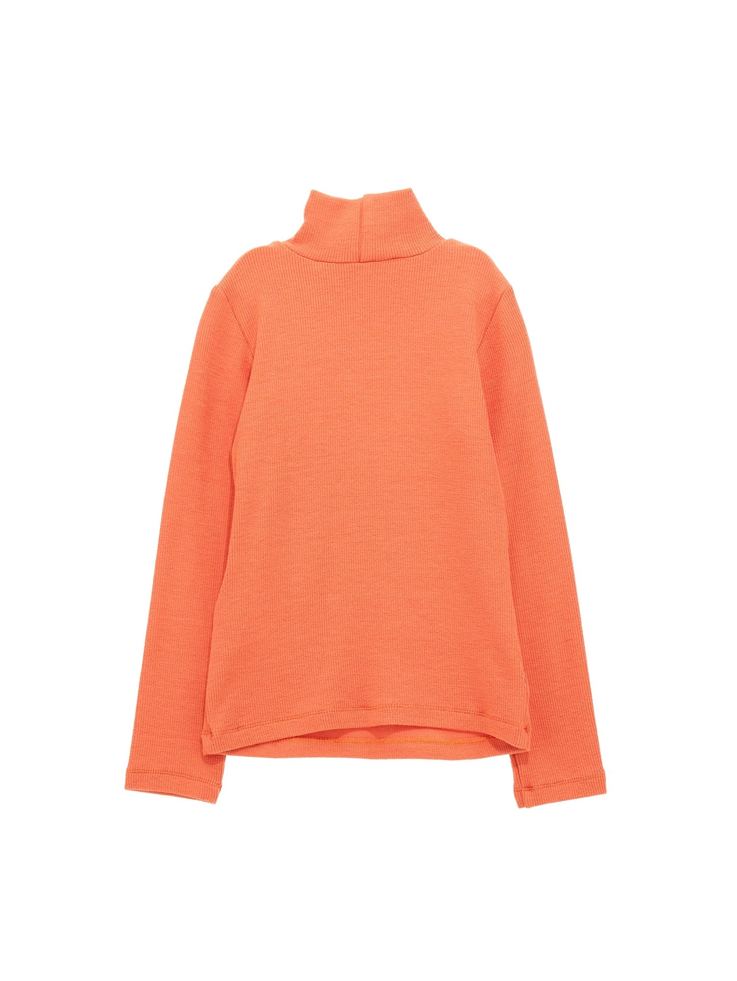 Girls | Ribbed Viscose  Turtleneck | Orange