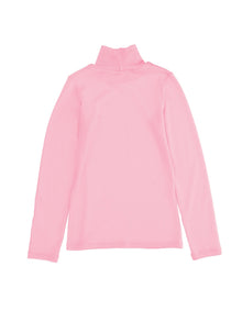 Girls | Ribbed Viscose  Turtleneck | FairyTale Pink