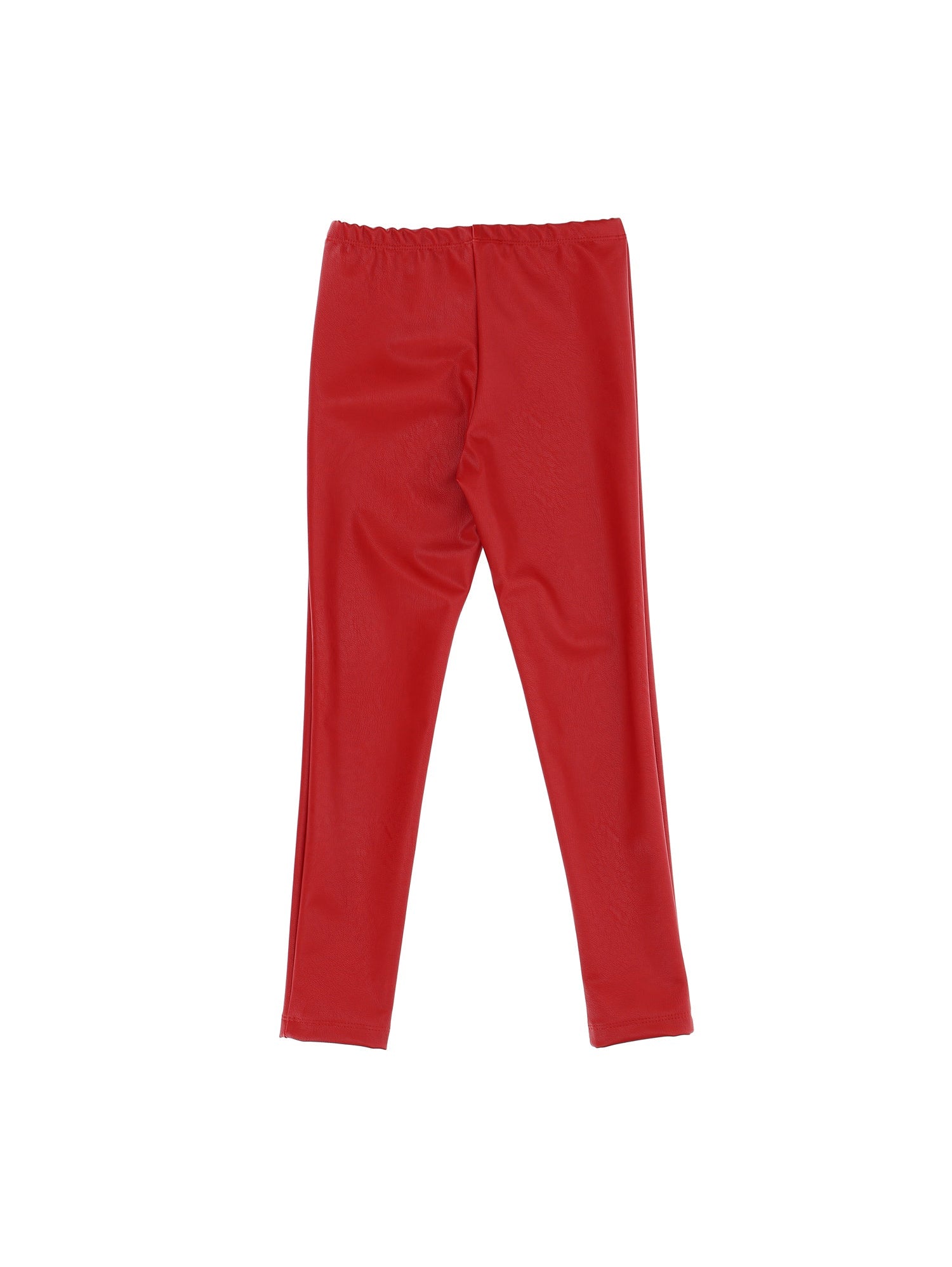 Girls | Coated Fabric Leggings | Ruby