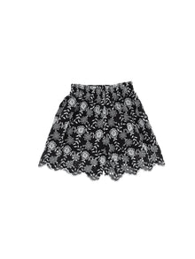 Girls | Broderie Anglaise Shorts With Flowers | Black