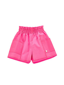 Girls | Gabardine Bermuda Shorts With Pockets | Peach Pink