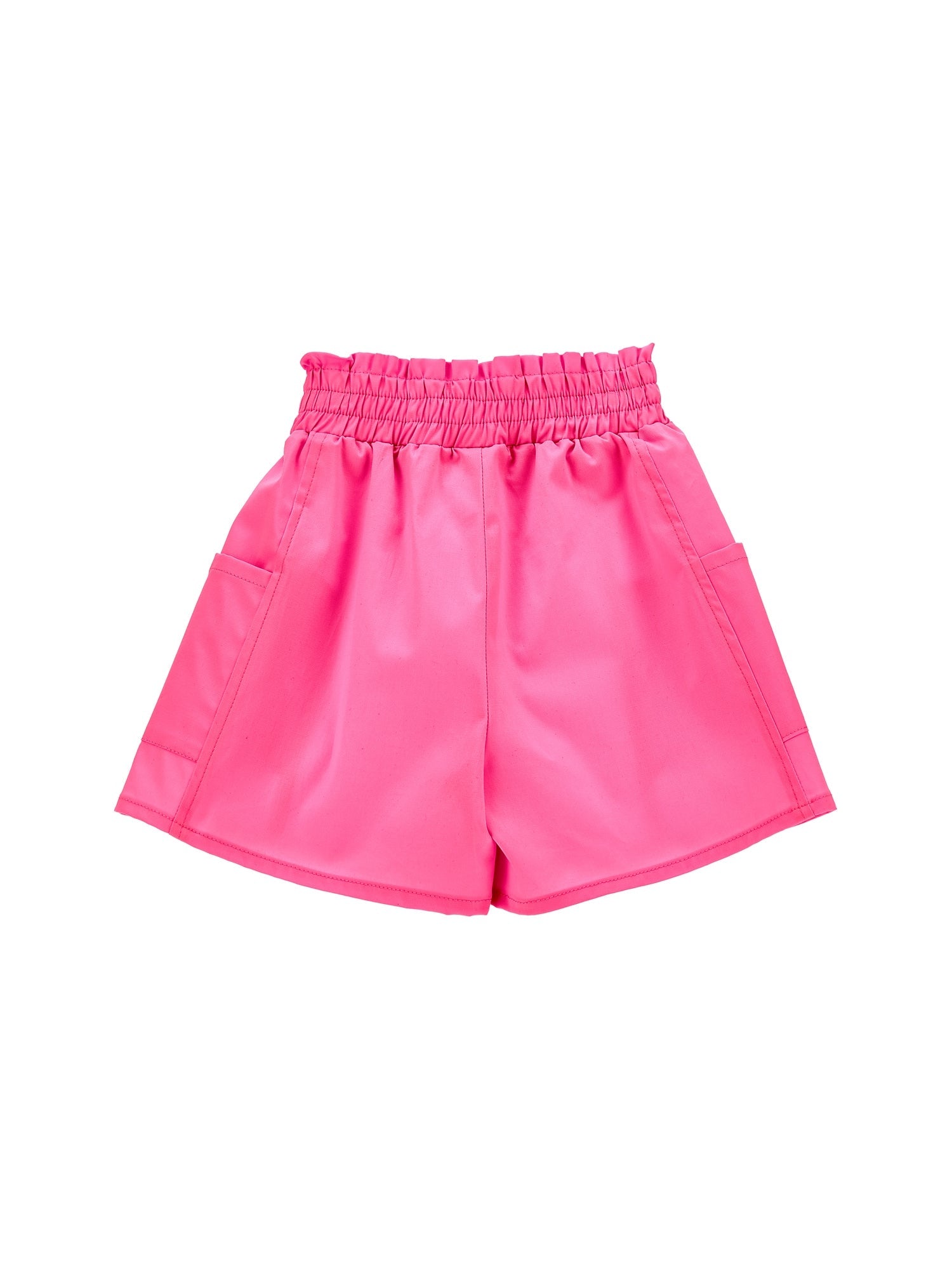 Girls | Gabardine Bermuda Shorts With Pockets | Peach Pink