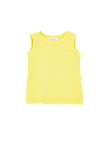 Girls | Ribbed Viscose Tank Top | Dark Yellow