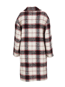 Girls | Tartan Boucle Coat | Cream/Black