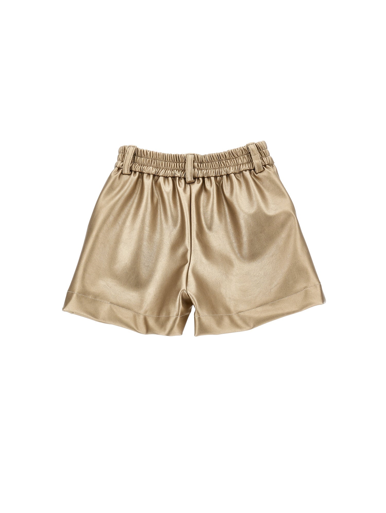 Girls | Coated Fabric Shorts | Gold