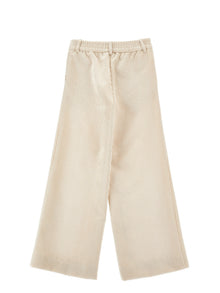 Girls | Wide-Leg Corduroy Trousers | Ecru