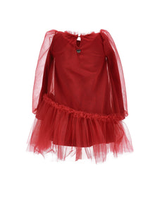 Girls | Tulle Dress With Blouse Sleeves | Ruby