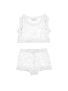 Girls | Net Cover-Up Set | White