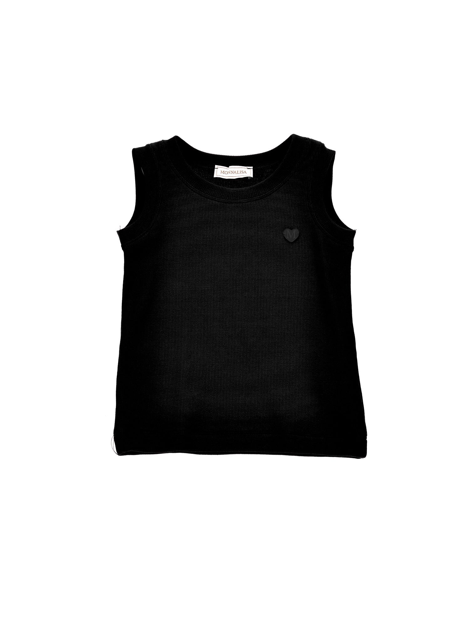 Girls | Ribbed Viscose Tank Top | Black