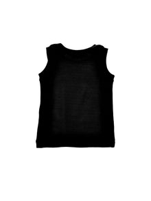 Girls | Ribbed Viscose Tank Top | Black