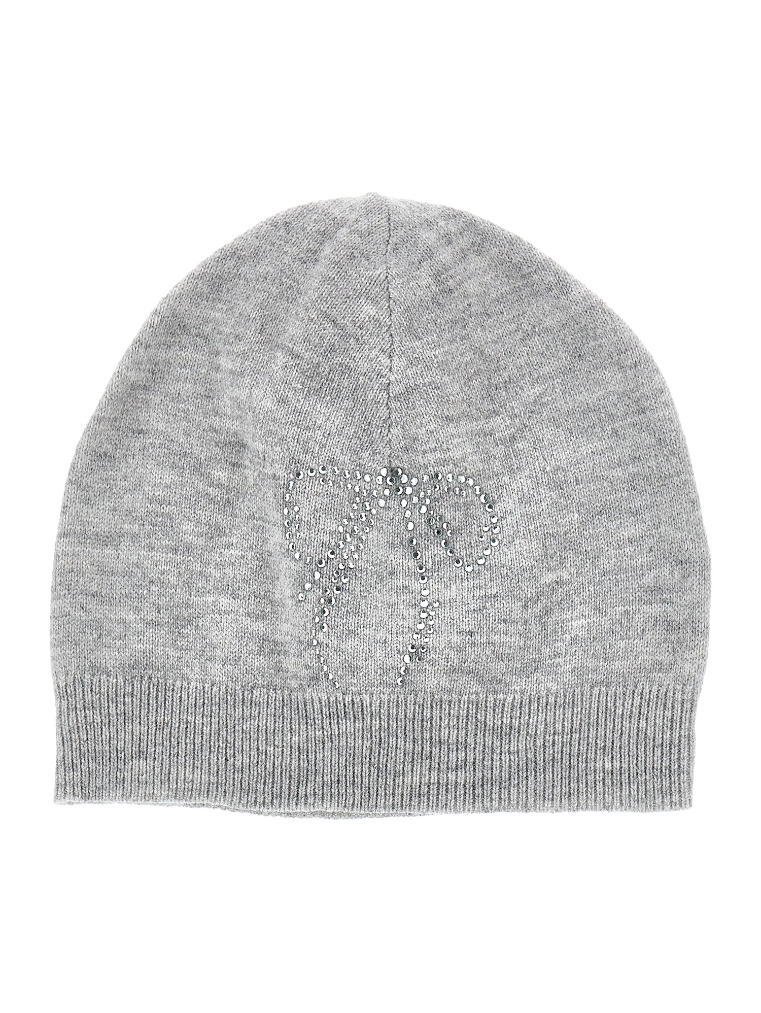 Girls | Knitted Hat With Rhinestones | Grey