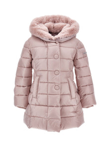 Girls | Technical Fabric And Plush Padded Coat | Onion